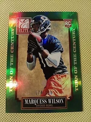 2013 Marquess Wilson Elite Turn Of The Century Rookie Card Rc #165 Bears /199 • $1.99