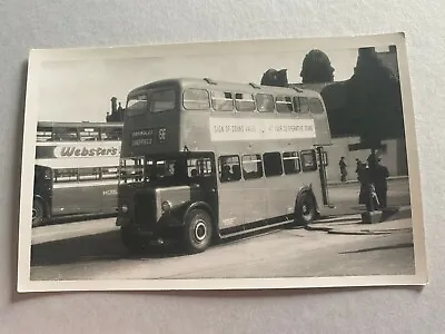 £5.99 • Buy Bus Photo Yorkshire Barnsley Sheffield Double Decker Service 66 HD 7858 1954