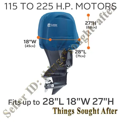 115-225 HP Outboard Motor Boat Cover Mercury Johnson Yamaha Honda Suzuki & Other • $44.97