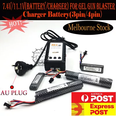 Upgrade Lipo Battery 11.1v/7.4v B3 Charger Gen8 MK5-M4-V10-Scar V2.0 Gel Blaster • $40.94