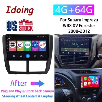 Android 12 Carplay Car Radio WiFi GPS For Subaru Forester Impreza WRX 2008-2014 • $469.99