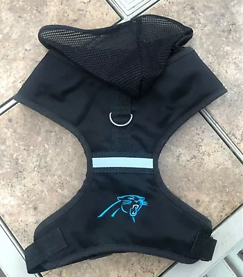 Carolina Panthers Lightly Used Medium Dog Harness With Hoodie Sz Size M NFL Team • $8