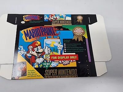 New Super Nintendo SNES For Display Only Box For MARIO PAINT No Game Included • $36.99