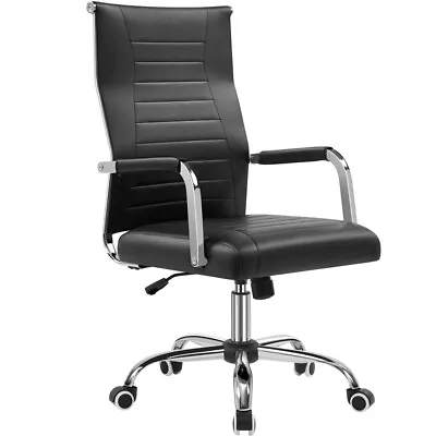 Modern PU Leather Office Desk Chair Mid Back Computer Chair Conference Chair • $78.99