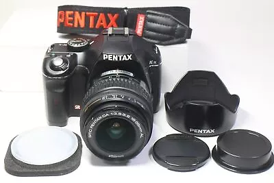 AS IS PENTAX K-x 12.4 MP Digital SLR Camera Black 18-55mm F/3.5-5.6 AL Zoom Lens • $159.46