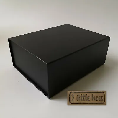 Magnetic Gift Box Black Medium Birthday Baptism Hamper Corporate Boxes UK • £7.50