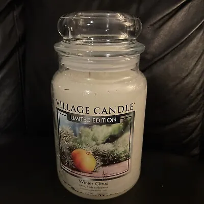 1 Village Candle Winter Citrus Cut Balsam Limited Edition Large 2-Wick 21.25 Oz • $33.99