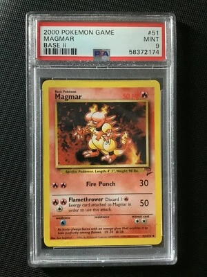 $33.89 • Buy PSA 9 - Pokemon Magmar Base Set 2 II Mint 51/130 Vintage WOTC Graded #btc