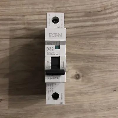 Eaton MEM Memshield 2 MCB 32 Amp Type D 32A Single Pole MDH132 10ka • £4