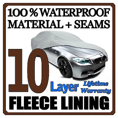 $60.95 • Buy 10 Layer Car Cover Breathable Waterproof Layers Outdoor Indoor Fleece Lining Fik