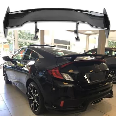 Glossy Black 47''Rear Trunk Spoiler Wing Lip GT Style Adjustable For HONDA CIVIC • $199.09