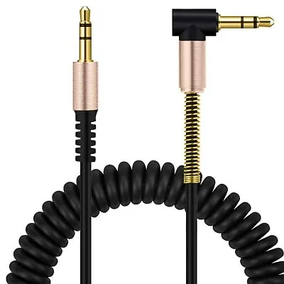 £3.99 • Buy 3.5mm Audio Aux Cable Coiled Male To Male Stereo Jack IPhone Car PC Headphone UK