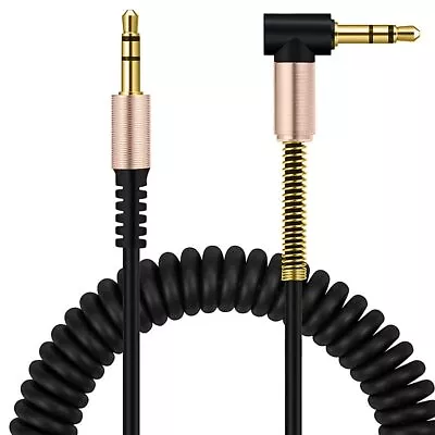 3.5mm Audio Aux Cable Coiled Male To Male Stereo Jack IPhone Car PC Headphone UK • £3.99