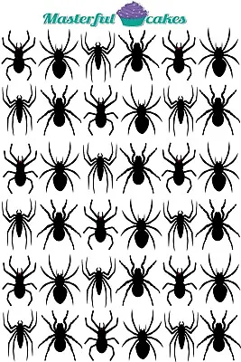Halloween Scary Spiders Edible Stand Up Wafer Paper & Icing Cupcake Toppers Hs02 • £2.25