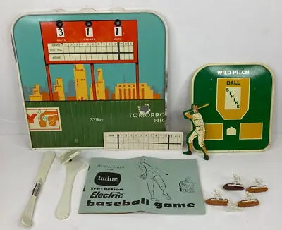 Vintage 1960's Tudor Electric Baseball Game Tru Action Metal Board Original Box • $39.99
