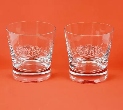 CHIVAS REGAL Aged 12 Years SCOTCH WHISKY -  2 X Glasses Tumblers Collectable • $34.95