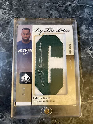 $2250 • Buy 2011/12 Lebron James SP Authentic By The Letters Patch Auto#10/23