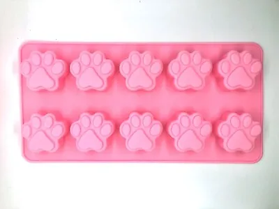 £3.35 • Buy Cat And Dog Paw Print Shaped Silicone Chocolate Mould 
