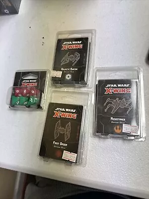 Star Wars X Wing Damage Decks And Dice Pack Galactic Empire First Order Resist • $13