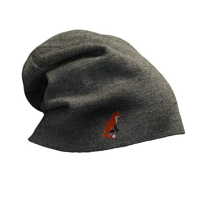 $18.99 • Buy Slouchy Beanie For Men Red Fox B Embroidery Winter Hats Acrylic Women Skull Cap
