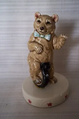**  Vintage 1982 Quon Quon  CIRCUS  BEAR ON UNICYCLE - ON PLATFORM • $4.99
