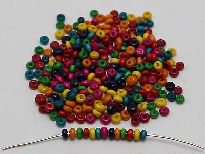 2000 Mixed Color 3mm(0.12 ) Round Wood Beads~Wooden Mini Spacer Beads • $6.09