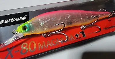 RARE Megabass X-80 Magnum+1 (SPC) GP Sunset Bone Jerkbait Pink Orange Belly More • $29.99