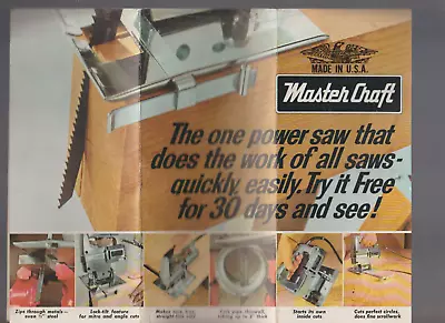 Mastercraft Power Saw Ad Brochure 1969 Tools • $16.16