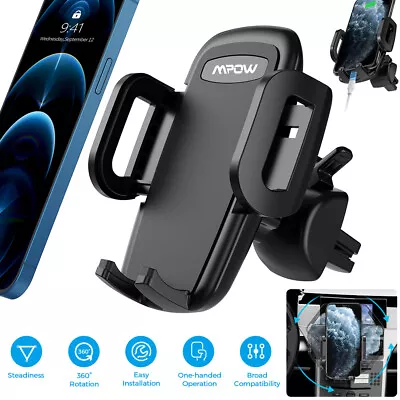 MPOW 360° Car Phone Air Vent Mount Cradle Holder For IPhone Samsung Universal • £9.99