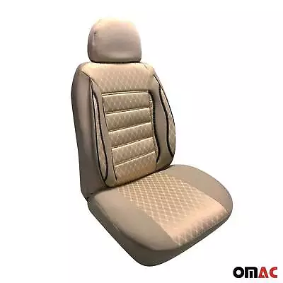 Front Car Seat Covers Protector For VW Beige Cotton Breathable • $79.99