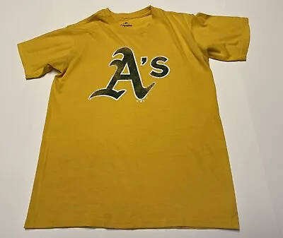 Oakland Athletics Fanatics Shirt Adult Size Medium Yellow Green • $7.99