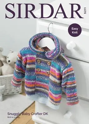 £6.49 • Buy Sirdar Knitting Pattern - Snuggly Baby Crofter DK, Boy's Duffle Coat 5211