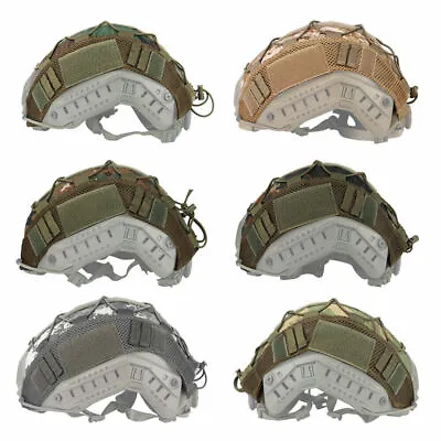 Tactical Helmet Cover For FAST Helmet Camo Airsoft Headwear Gear Army Hunting • £10.68