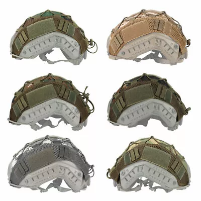 Tactical Helmet Cover For FAST Helmet Camo Hunting Airsoft Headwear Shooting • £9.59