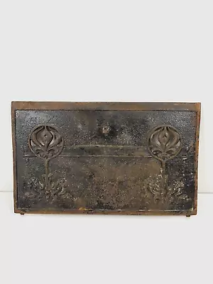 Antique Gas Fireplace Summer Cover Vent Door Cast Iron Wall Mantle Art Vtg • $129.95