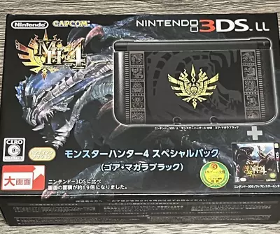 Nintendo 3DS XL LL Monster Hunter 4 Special Pack Goa Magara Version Black Rare • $480