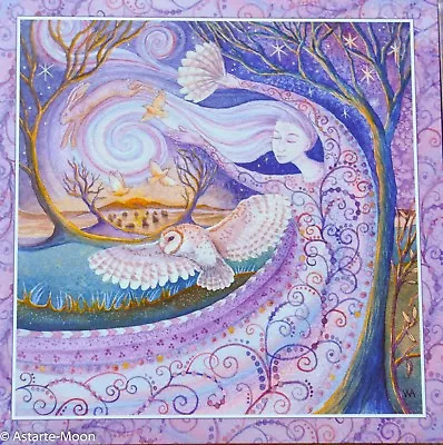 Hare Greetings Card Wendy Andrew Pagan Goddess Solstice Equinox Yule Christmas • £2.89