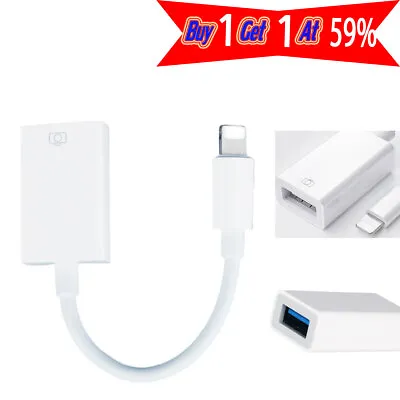 USB 3.0 Female To 8 Pin Male OTG Adapter Cable Camera For IPhone IPad Air IOS • £3.83