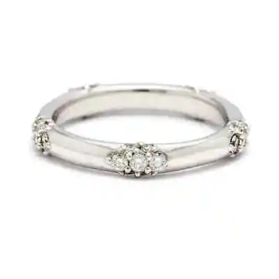 0.15Ct Round Cut Simulated Diamond Vintage Wedding Band 14k White Gold Plated • $43.99