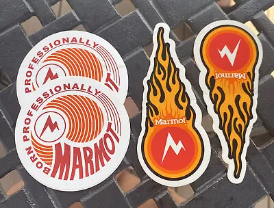 4 - Marmot Sticker Decal Red Orange Climbing Hiking Backpacking Camping • $16.99