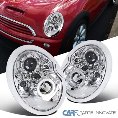 02-05 Mini Cooper S Clear Lens Halo Projector Headlights Head Lamps Left+Right • $206.95