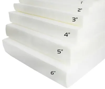 £0.99 • Buy Foam Upholstery Foam Sheets, Cut To Size, Inch Thick, Soft, Medium Firm Dense