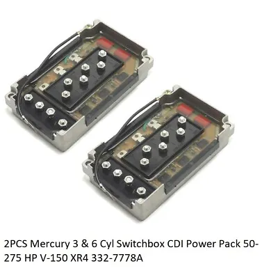 2PCS Mercury 3 & 6 Cyl Switchbox CDI Power Pack 50- 275 HP V-150 XR4 332-7778A • $53.99