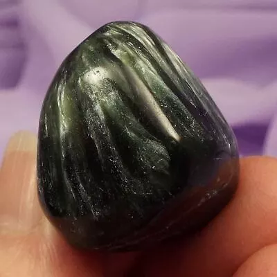 Large A Grade Seraphinite Tumble Stone 'Angel Contact' 19.8g SN54276 • $32.83