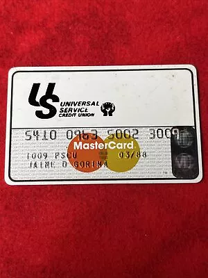 COLLECTIBLE UNIVERSAL SERVICE CREDIT UNION MASTER CARD EXPIRED CREDIT CARD (13a) • $15