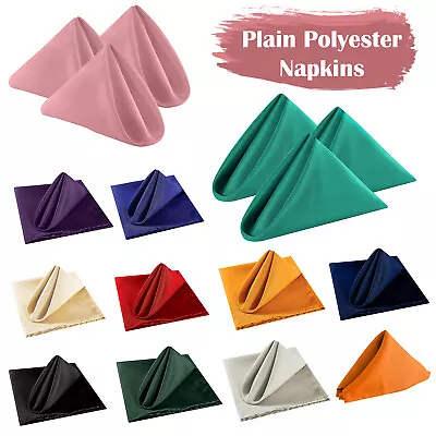 £6.99 • Buy Soft Table Napkins Premium Tableware Linen Polyester Serviettes Wedding Party