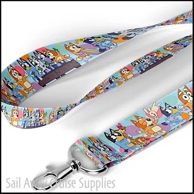 Bluey  LANYARD. Neck Key Badge ID Card Holder. WorkTravelCruise. Kids TV. BLUE • $9.95