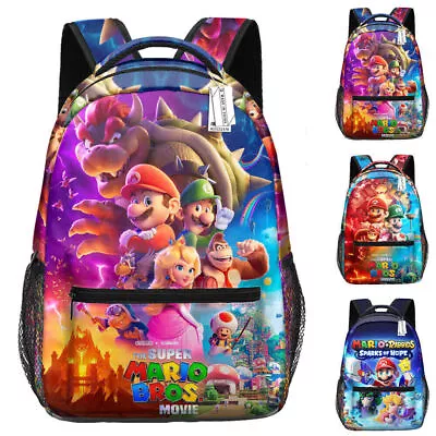 Super Mario 3D World  Backpack Kid Boys School Shoulder Bag Student Travel Bag • £14.99