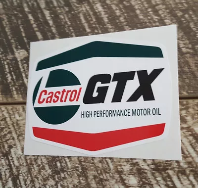 VINTAGE CASTROL GTX PETROLIANA Decal Sticker Retro Motorsport Mancave Stickers • $6