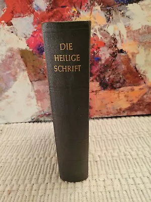 Die Heilige Schrift Vintage GERMAN Martin Luther Translation LEATHER Bible Maps  • $25